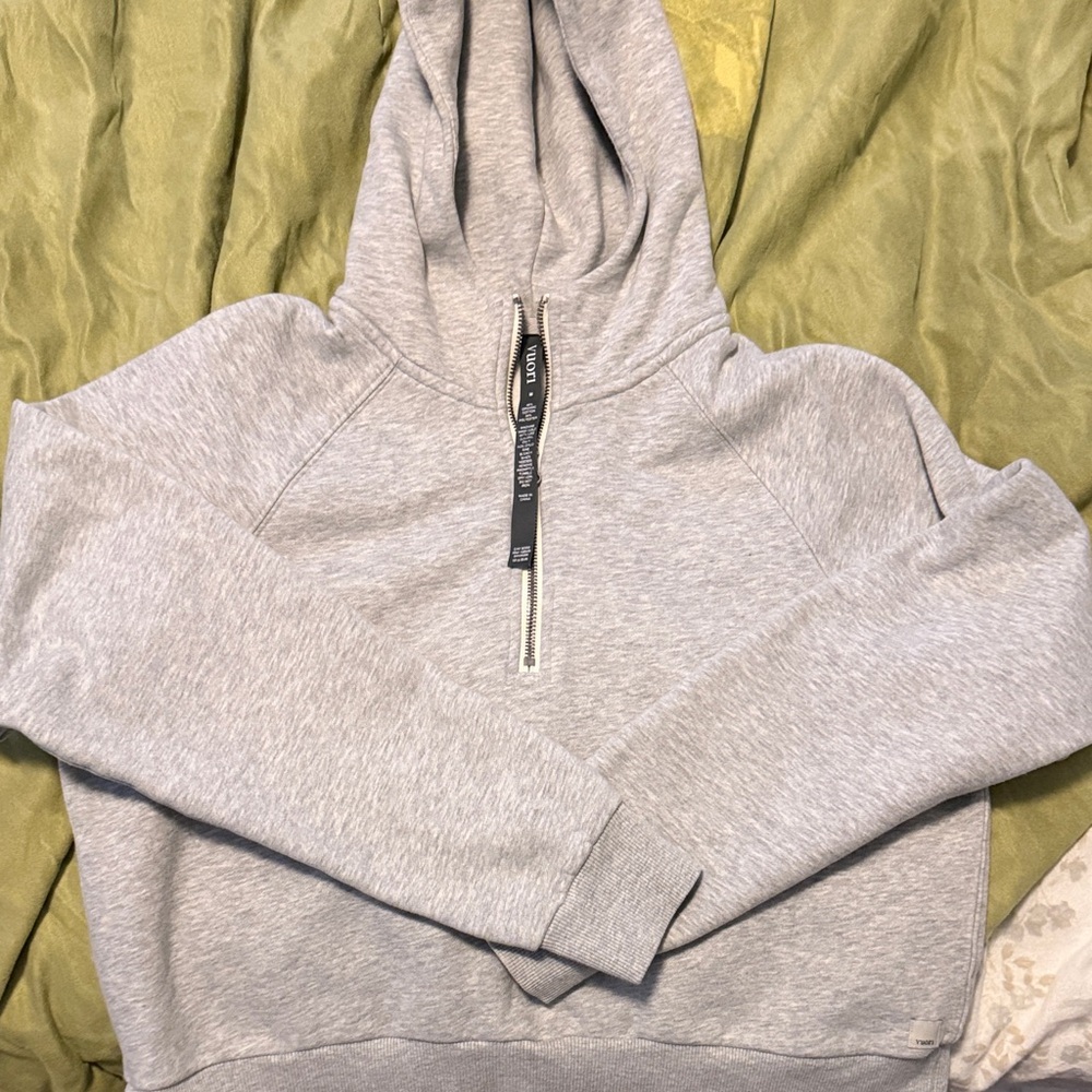 Vuori Light Gray Half-Zip Hoodie